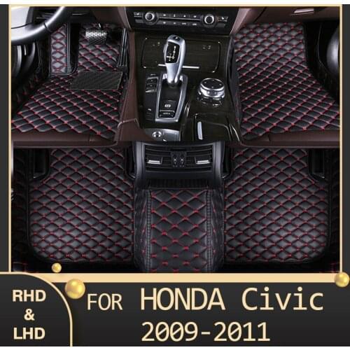 MIDOON Car floor mats for Honda Civic 2009 2010 2011 Custom auto foot Pads automobile carpet cover
