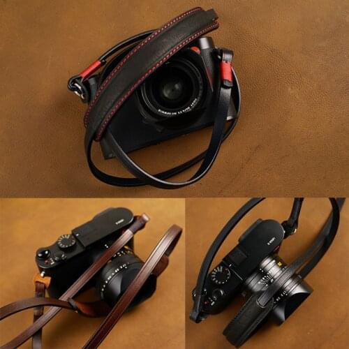 AYdgcam Brand Genuine Leather Camera Strap Neck Belt Handmade Shoulder Sling For Canon Nikon Sony FUJI Fujifilm Leica Pentax