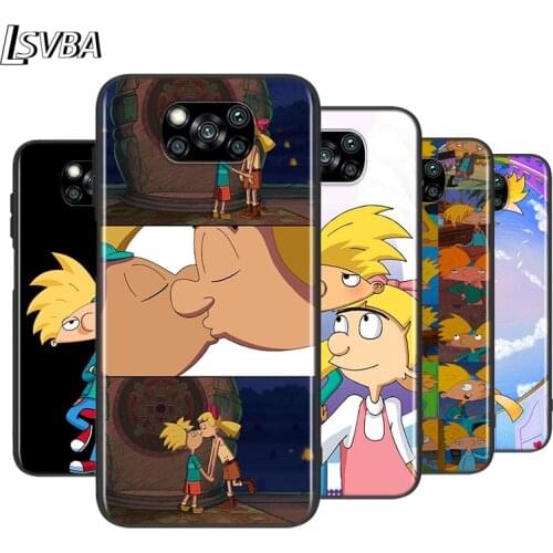 Cartoon Hey Arnold For XiaoMi Poco X2 X3 NFC M2 M3 F1 F2 C3 Pro Mi Mix 3 Play A3 A2 A1 CC9E CC9 5X 6X 5 6 Lite Phone Case