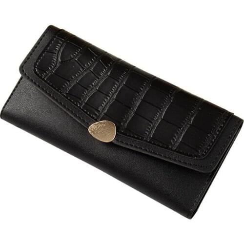 Wallet Women Long High Quality Crocodile Pattern Female Pu Leather Coin Purses Ladies Hasp Credit Card Holder Clutch Bag