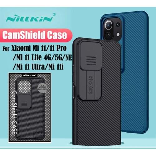 For Xiaomi Mi 11 Lite 4G 5G Mi 11 Pro Case NILLKIN CamShield Slide Camera Cover Lens Privacy Protection Cover For Mi11 Ultra 11i