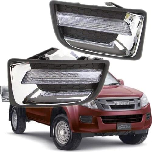 Daytime Running Lights LED Fog Cover DRL for ISUZU D-MAX 2014