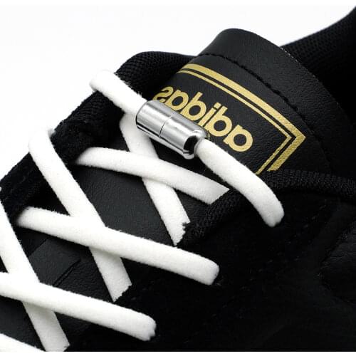 Elastic No Tie Shoelaces Semicircle Shoe Laces For Kids and Adult Sneakers Shoelace Quick Lazy Metal Lock Laces Shoe Strings