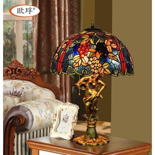 Europe led glass glass ball table lamps for bedroom table light bedside bedroom bed lamp