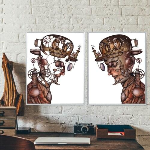 Studio Room Print Wall Art Motivational Creative Imagination Stempunk Inspiration Typography Painting No Frame Pictures
