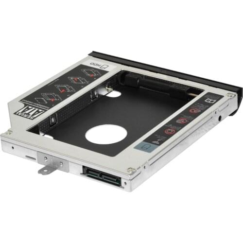 Jcx 12.7MM 2nd HD HDD SSD Hard Drive Caddy For Lenovo ThinkPad L430 L530 (Gift Optical drive bezel)