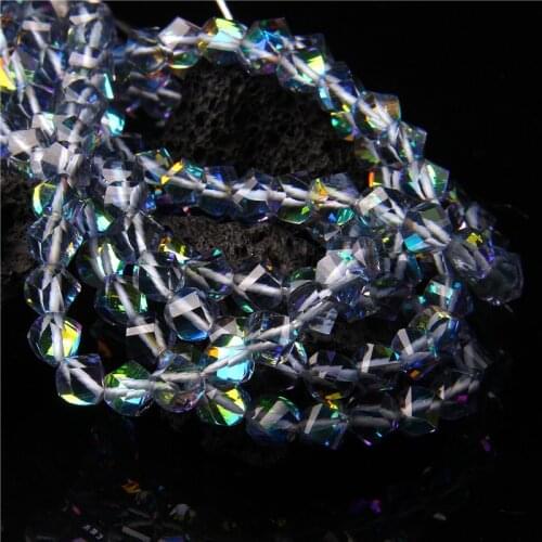 Quality 6/8/10MM AAA Austrian Crystals Beads Transparent Grey Color Plating Glitter MoonStone Jewelry Making DIY Bracelet 15"