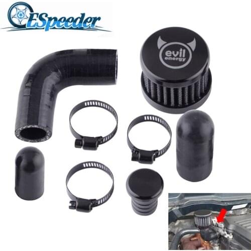 ESPEEDER Open Breather Kit For 2007-18 Dodge Cummins 6.7L Truck Crank Case Vent Reroute Kit Diesel 2500 3500 CCV
