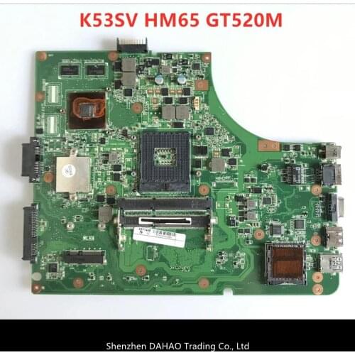K53SV Motherboard For ASUS K53S A53S K53SV K53SJ P53SJ X53S laptop Motherboard REV 3.1/3.0 GT520M K53SV Mainboard 100% test ok
