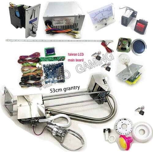 DIY Mini Toy Crane Machine kit with 53cm short version gantry crane claw joystick buttons coin acceptor speaker power supply