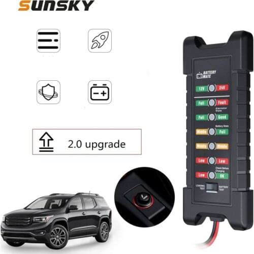 Mini Car Battery Tester 12/24V for Auto Storage Battery Tester LED Lights Display Car Diagnostic Tool
