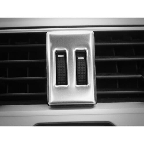 Stainless Steel Intermediate Air Conditioning Vent Trim Cover for Toyota Land Cruiser Prado 150 2018 2019 2020