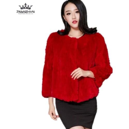 Plus size S-5XL2019 Special New Rabbit hair Fur Coat Fashion High-end Short Fur Coat Casual Solid color Warm Women Coat Clothing