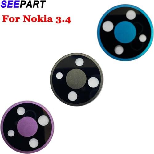 Suitable for Nokia 3.4 rear camera lens Rear main camera glass cover Suitable for Nokia 3.4 camera lens replacement parts + adhe
