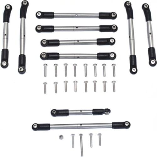 Positive & Negative Thread Adjustable Whole Car Tie Rod for 1/10 TAMIYA G500 58675 CC02 4WD RC Car Parts Accessories