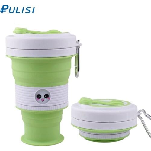 19oz Silicone Collapsible Coffee Cup Travel Camping Mugs Silicone Folding Cup 550ml Sport Camping Bottle with Lids Drinking Ware