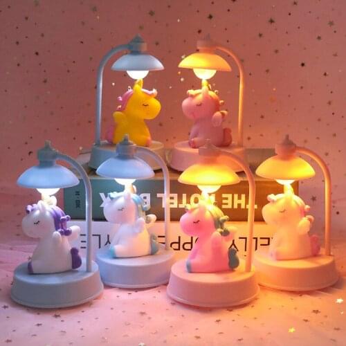 LED Cartoon Resin Night Light Button Battery-powered Two-tone Light Desktop Decoration Table Lamp Home Crafts Music Night Light