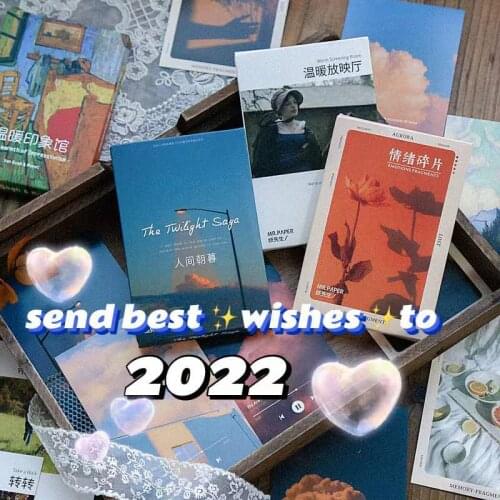 30Sheets Korean Ins Decoration Card Set Art Photography Props Collocation Postcard Bookmarks Diy Room Wall Picture