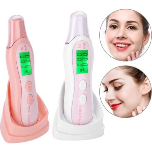 Facial Moisture Skin Oil Content Analyzer Tester Detector Monitor Precision Digital LCD Display Personal Facial Skin Care Tools