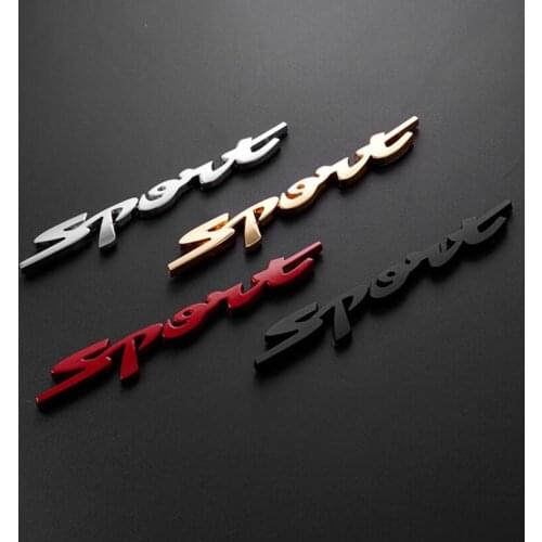 10pcs/lot 3D Sport Chrome Emblem Car Badge Sticker Racing Front Door Side Logo Tail Trunk Sticker Car Styling Accessories