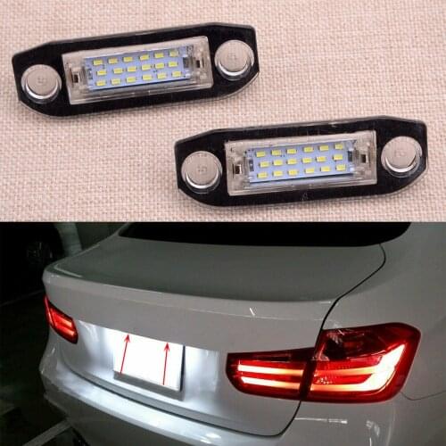 2Pcs LED License Plate Number Light Lamp 30753839 Fit for Volvo C30 C70 S40 S60 V60 XC60 V70 XC70 S80 2011 2012 2013 30634190