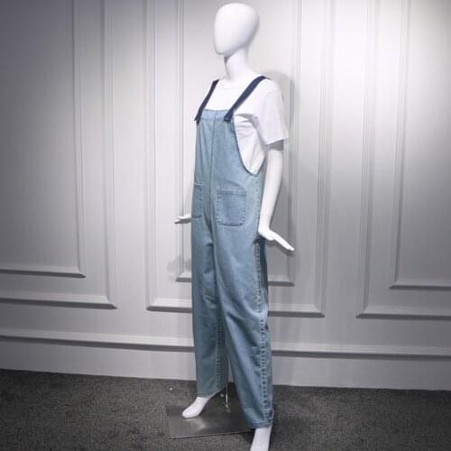2020 Women Denim Jumpsuits Casual Sexy Romper Ladies Denim Wide Leg Overalls Loose Dungarees Blue Jeans Playsuit High Quality