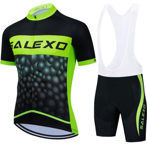 2021 Triathlon Summer Men Short Sleeve Cycling Jersey Set MTB Maillot Ciclismo Outdoor MountainBib Pant 19D Gel Cycling Clothing