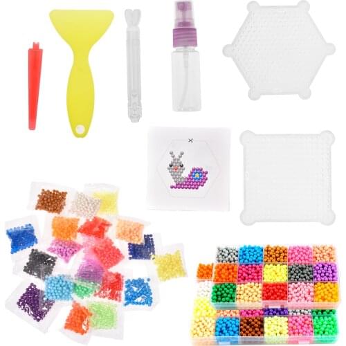 2100PCS Beads Puzzle Crystal Color DIY Beads Water Spray Set Ball Games 3D Handmade Magic Toys For Kids Manualidades