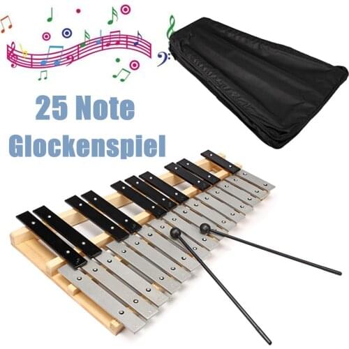 25 Note Glockenspiel Xylophone Educational Musical Instruments Mallet Percussion Orff