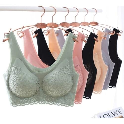 3 Pieces / Lot Latex Bra Seamless Bras For Women Underwear Push Up Bralette With Pad Vest Top Bra