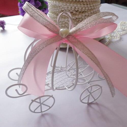 30pcs/lot New arrival Iron Carriage Wedding Candy Chocolate Favor Boxes Party Decoration Box 3 Colors
