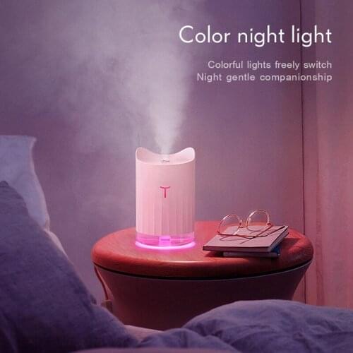 340ML Electric Air Humidifier USB Cat Ear Luminous Nano Atomizer Car Essential Oil Diffuser Sterilization Moisturizing Purifier