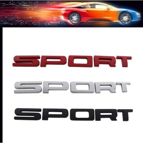 3D SPORT car Hood Fender trunk Rear Bonnet Nameplate Decal Emblem Badge Sticker for Compass Patriot Wrangler Grand Cherokee