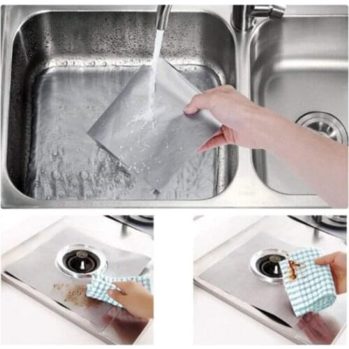 4 Pcs Reusable Sheet Gas Cooker Liner Protector Cover Gas Stove Furnace Protection Pad (27x27CM) NW