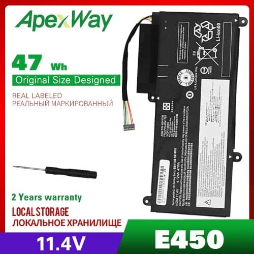 11.4V Laptop battery For Lenovo ThinkPad E450 E450C E455 E460 45N1752 45N1753 45N1754 45N1755 45N1756 45N1757 3INP7/38/64-2 47Wh