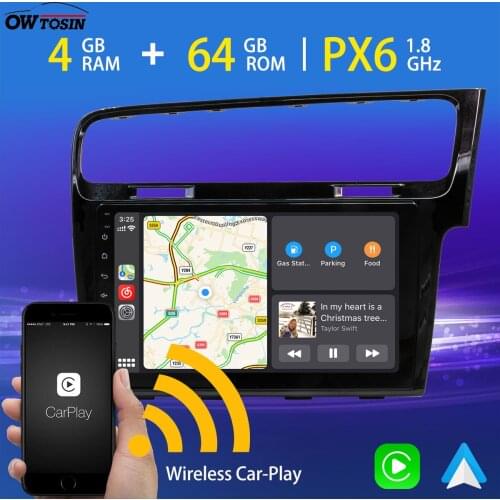 9" PX6 4G+64G Android 10 Car Multimedia Player For Volkswagen VW Golf 7 2013-2019 Right Hand Drive GPS Radio Carplay DSP TDA7850