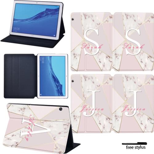 Tablet Case for Huawei MediaPad T5 10 10.1/T3 10 9.6/T3 8.0/M5 (Lite 10.1/10.8/ Lite 8) -Anti-drop Leather Name Protective Cover