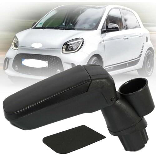 For Mercedes Smart Fortwo Forfour 453 Leather Central Armrest Box w/Cup Holder