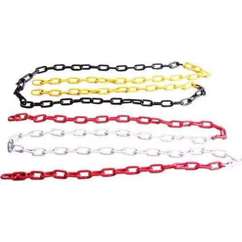 25M Thickness 6MM Traffic Plastic Chain Warning Chain Road Cone Chain Isolation Protection Chain Buckle Cordon