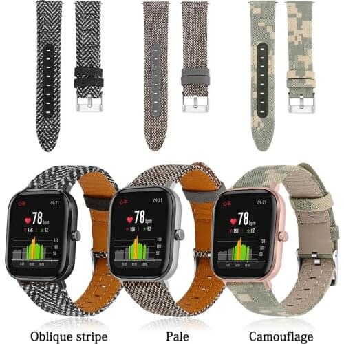 Canvas Strap For Amazfit GTS Watch 2019 breathable Smart Band adjustable Men Women Lightweight sport Replacement Wristband