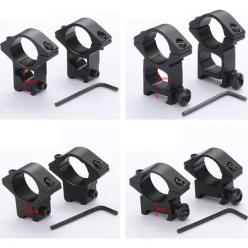 1 Pair Scope Mount Rings 25.4mm Weaver Rail 11mm / 20mm Rifle Hunting Ring Mounts Base Lasers Flashlight Dovetail Barrel Adapt