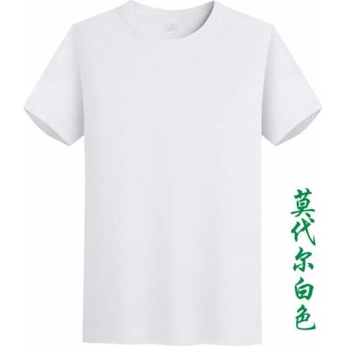 Summer blank t-shirts round collar modal short-sleeved render unlined upper garment