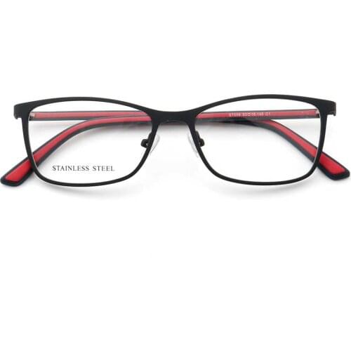 YOUTOP Mens Full Rim Stainless Steel Myopia Anti-blue Ray Classic Eyeglasses Frame Females Stainless Steel Eyewear S7009