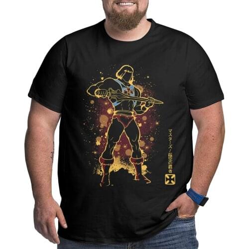 Mens He-Man The Eternian Masters Of The Universe T Shirts Clothing Big Tall Tee Shirt Plus Size Big Size Large T-Shirts