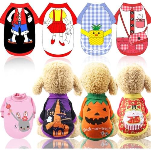 Dog Clothes Yorkshire Terrier Clothes Ropa Perro Puppy Dog Hoodie for Cat Dogs Warm Winter Pet Sweater Cartoon Costume