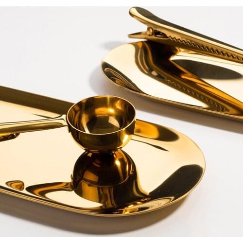 Oval Golden Stainless Steel Storage Tray Ins Nordic Afternoon Tea Dessert Plates Jewelry Fruit Dishes Simple Home невыкипайка