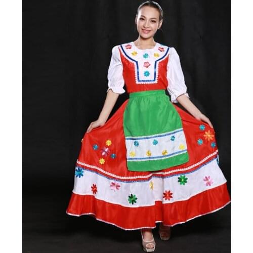 Good Quality Russian Folk Dance Dresses,Female Russia and Ukraine National Costumes Suit Retail Wholesale HF1277