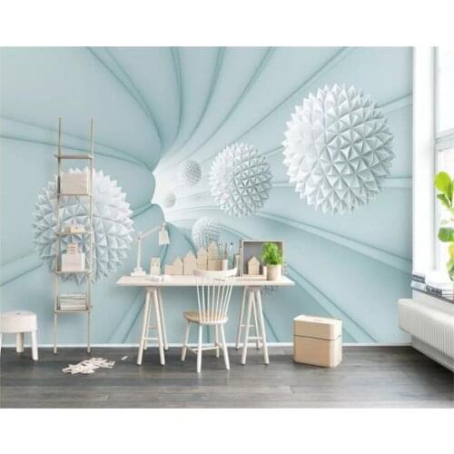 Beibehang Custom Photo Wallpaper 3D Abstract Space Polygon Ball Future Inspiration TV Background wall paper 3d papel de parede