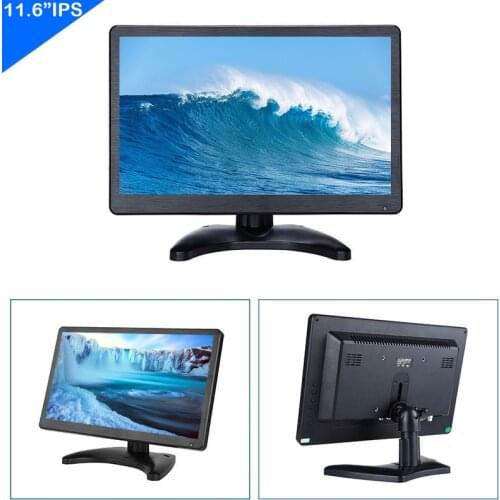 ZHIXIANDA 11.6 Inch Industrial Protable Monitor For Car CCTV DVR Microscope Display With BNC HDMI AV VGA USB Input