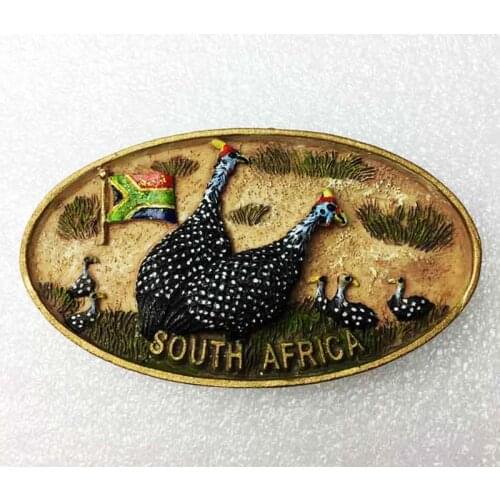 Hand-painted South African Pheasant 3D Fridge Magnet Travel Souvenir Refrigerator Magnetic Stickers Home Decoration
